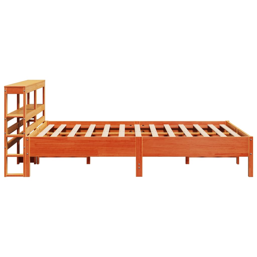 Sengeramme uten madrass voksbrun 140x200 cm heltre furu