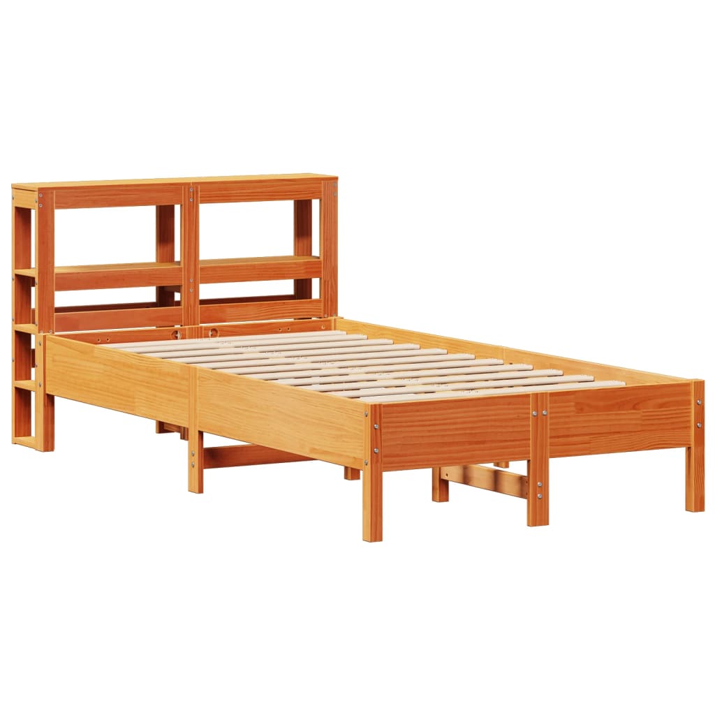 Sengeramme uten madrass voksbrun 100x200 cm heltre furu