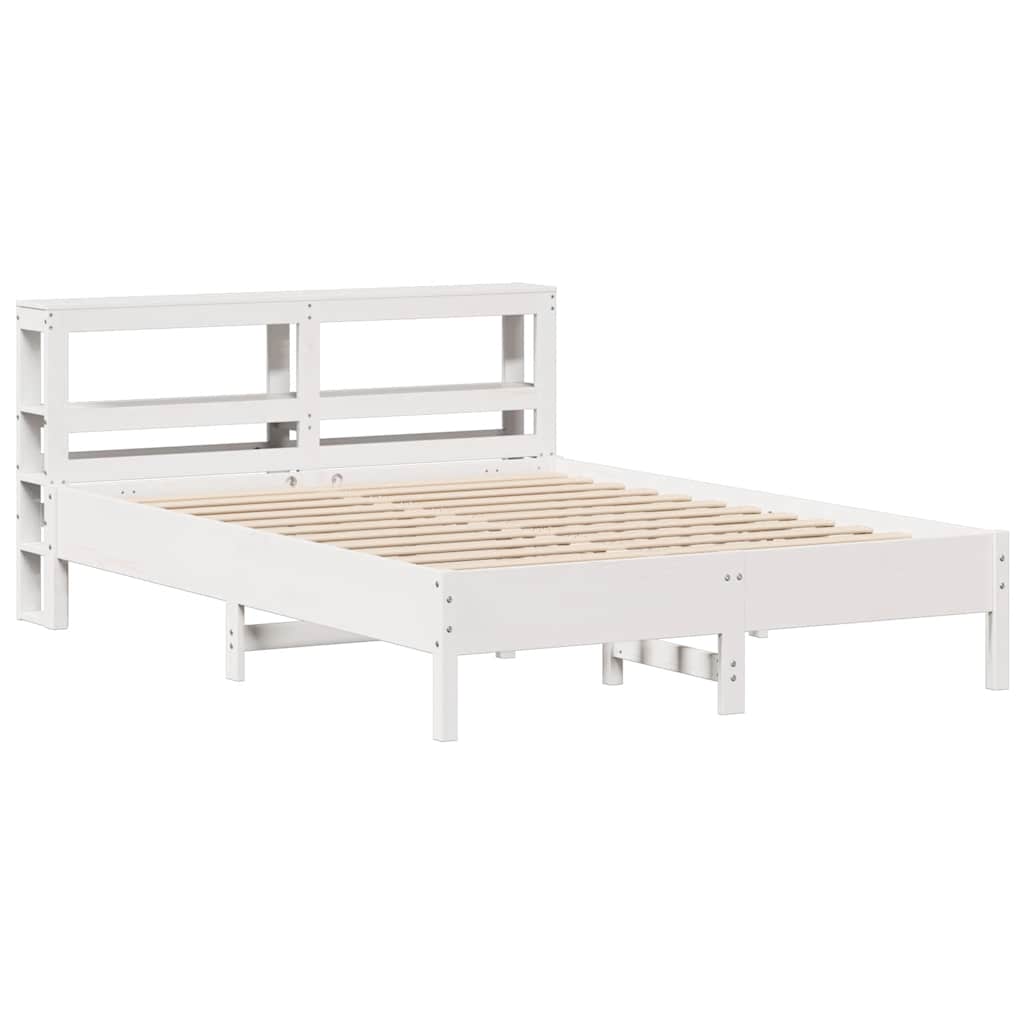 Sengeramme uten madrass hvit 140x190 cm heltre furu