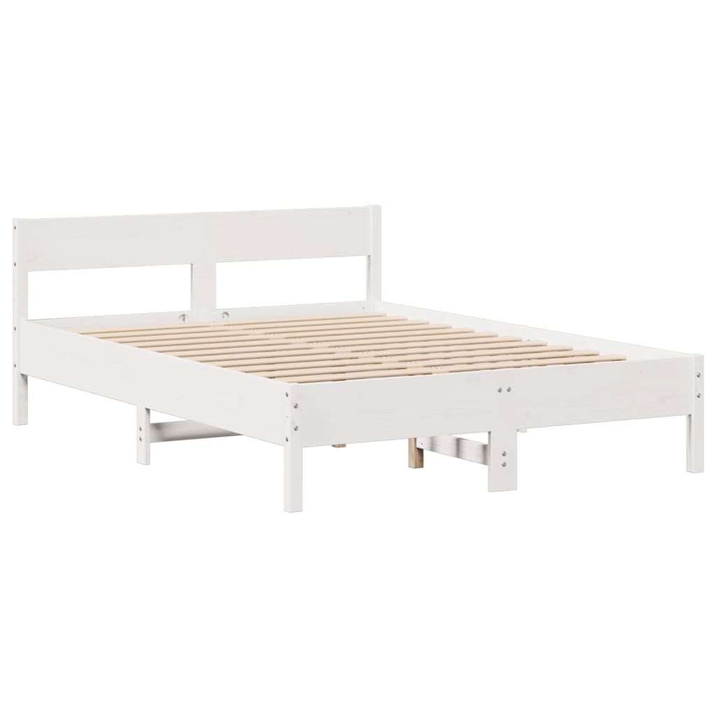 Sengeramme uten madrass hvit 120x200 cm heltre furu