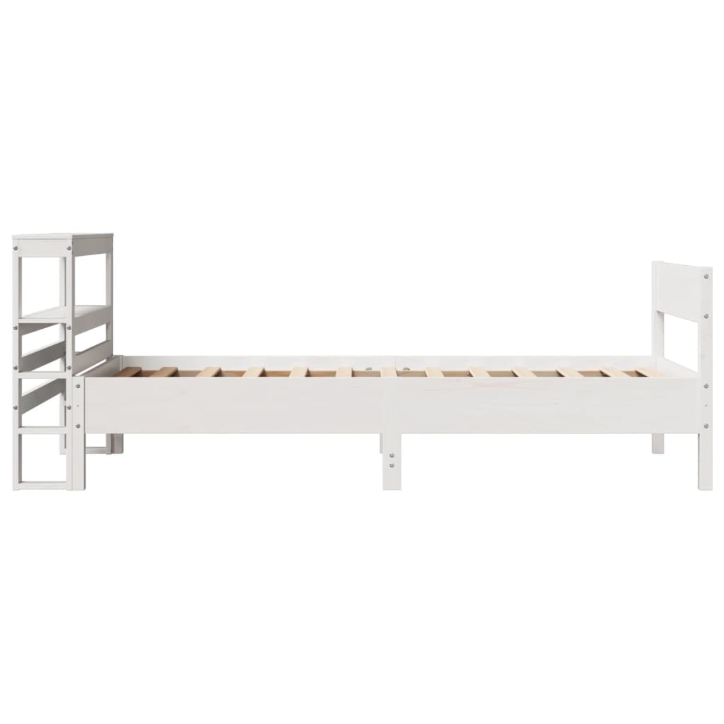 Sengeramme uten madrass hvit 90x200 cm heltre furu