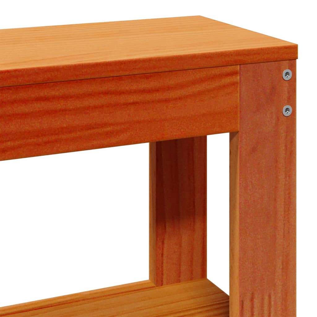 Sengeramme uten madrass voksbrun 75x190 cm heltre furu