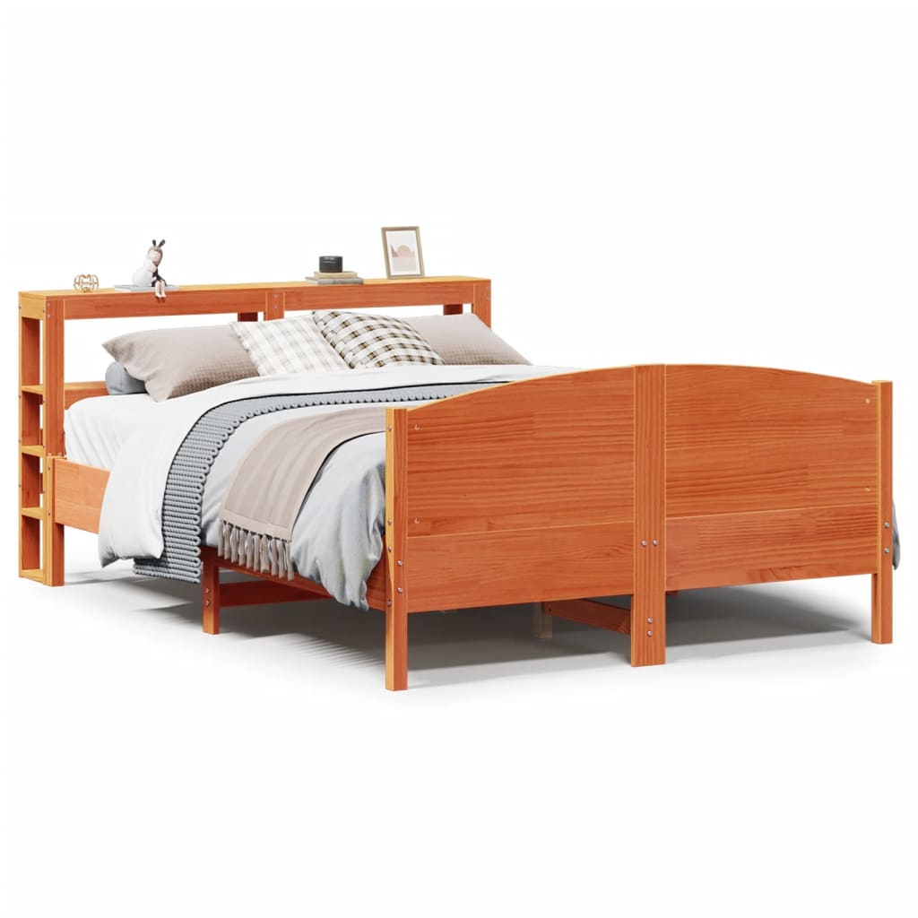 Sengeramme uten madrass brun 135x190 cm heltre furu