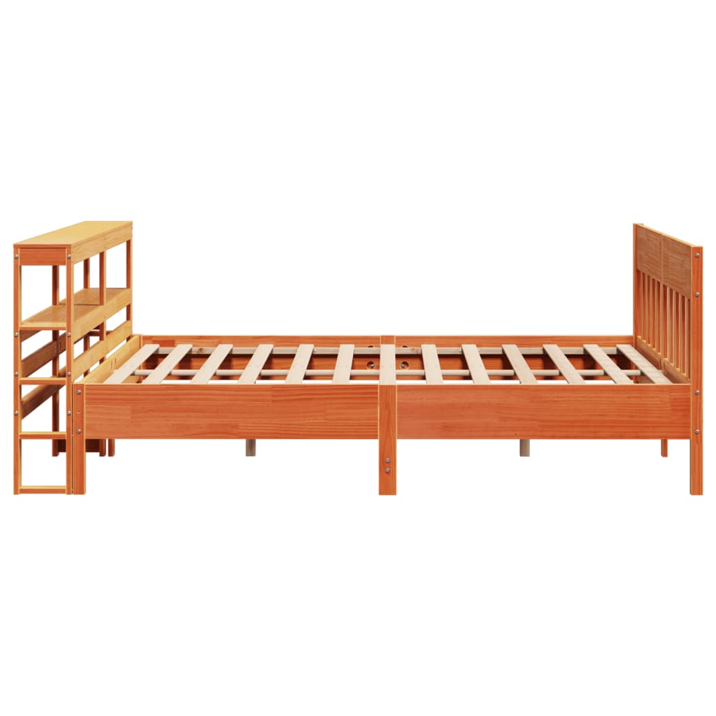 Sengeramme uten madrass voksbrun 180x200 cm heltre furu