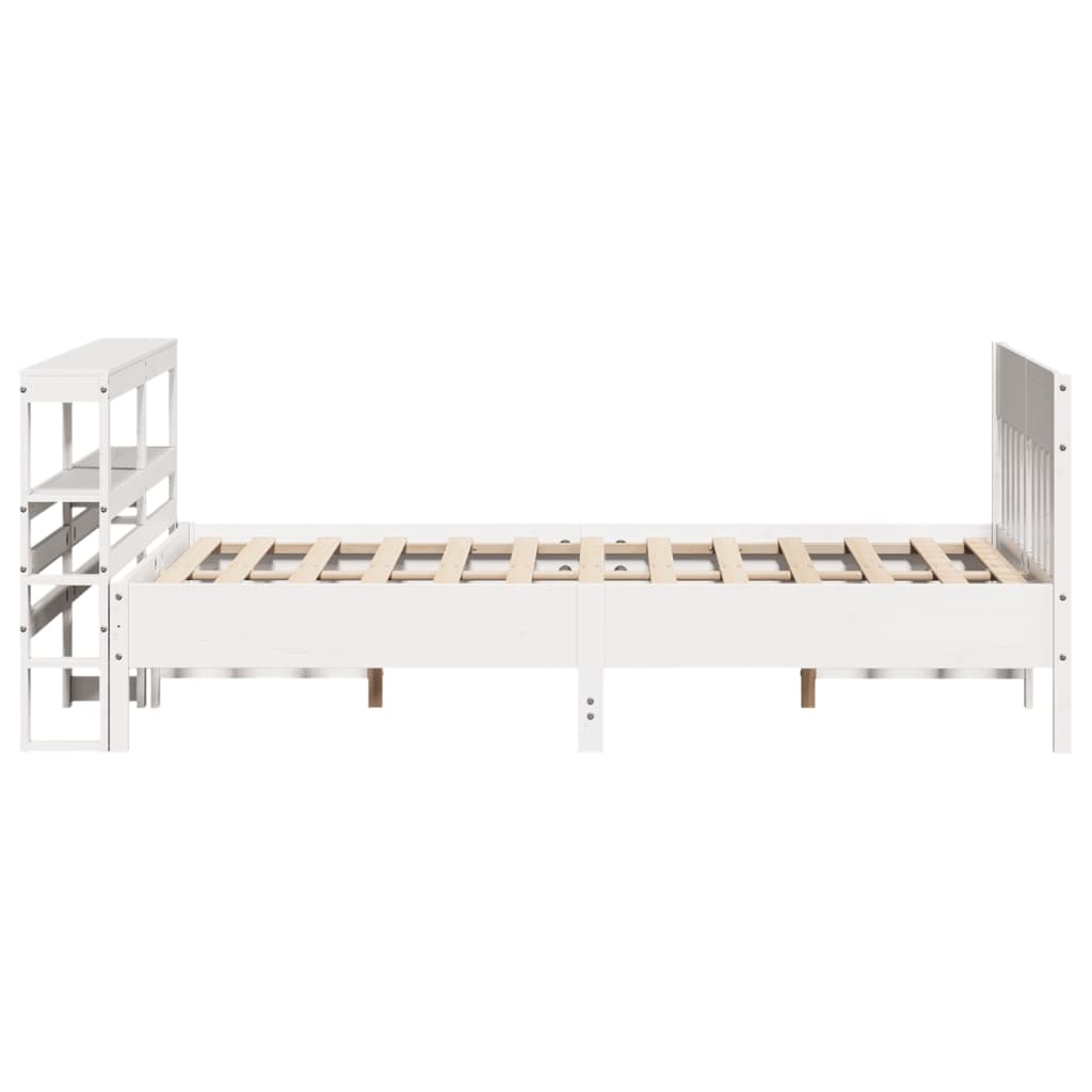 Sengeramme uten madrass hvit 140x190 cm heltre furu