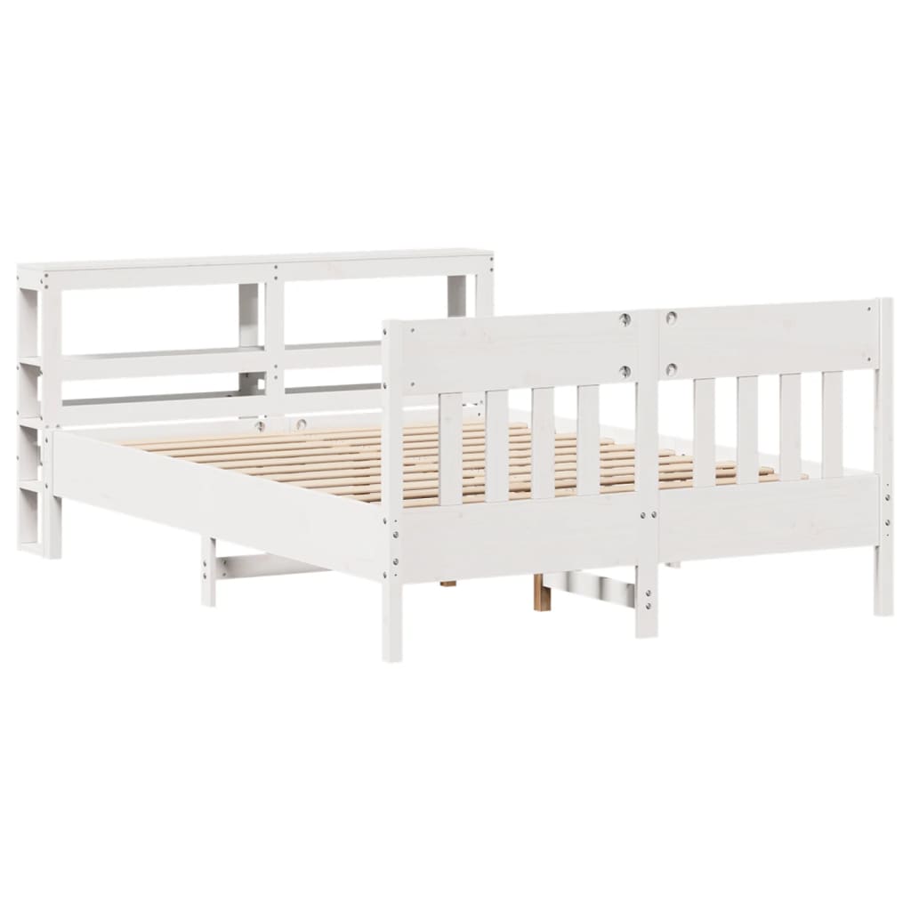Sengeramme uten madrass hvit 120x190 cm heltre furu