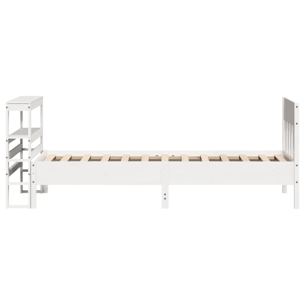 Sengeramme uten madrass hvit 75x190 cm heltre furu