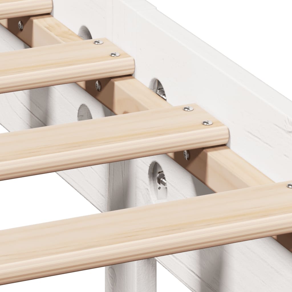 Sengeramme uten madrass hvit 75x190 cm heltre furu