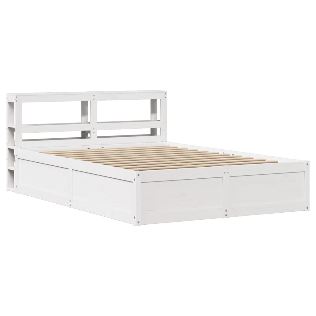 Sengeramme med hodegavl hvit 120x190 cm heltre furu