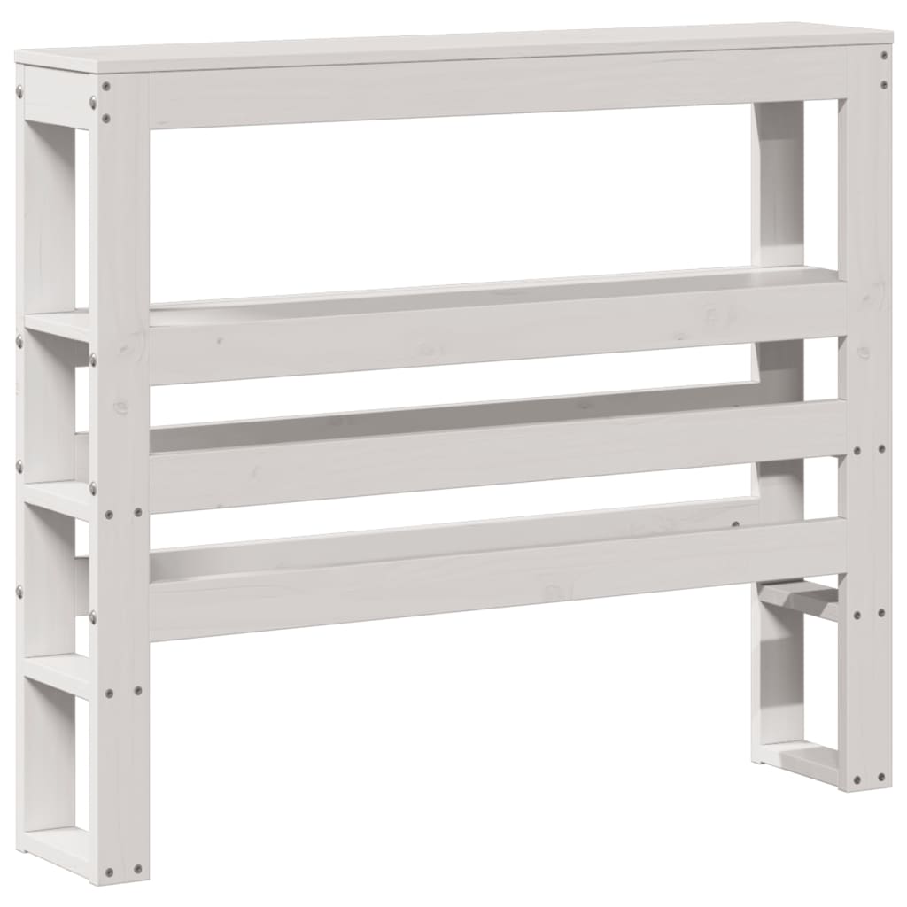Sengeramme med hodegavl hvit 90x190 cm heltre furu
