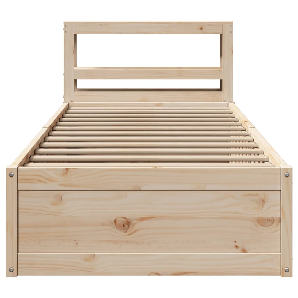 Sengeramme med hodegavl 75x190 cm heltre furu
