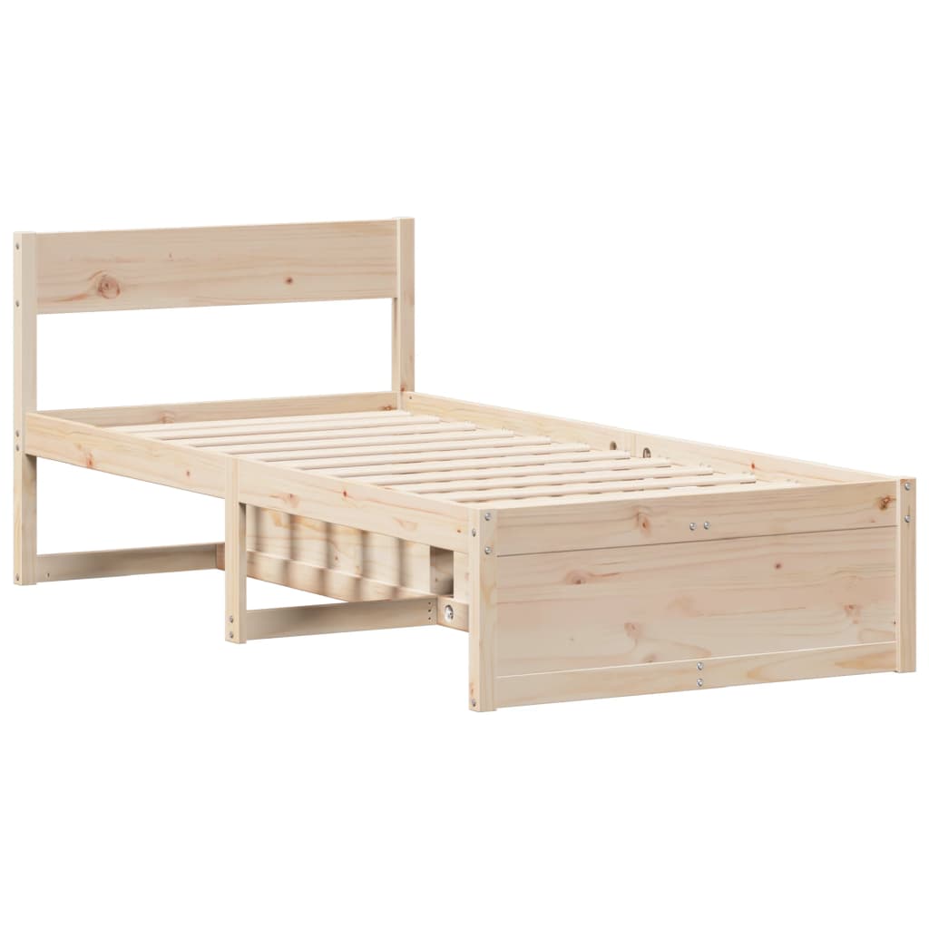 Sengeramme uten madrass 75x190 cm heltre furu