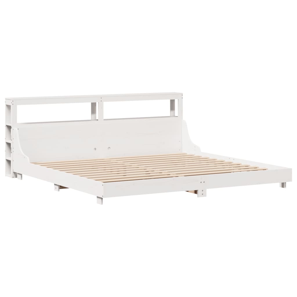 Sengeramme uten madrass hvit 180x200 cm heltre furu