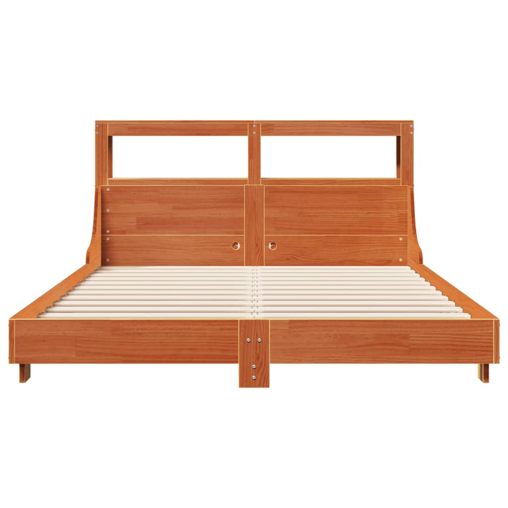 Sengeramme uten madrass brun 135x190 cm heltre furu