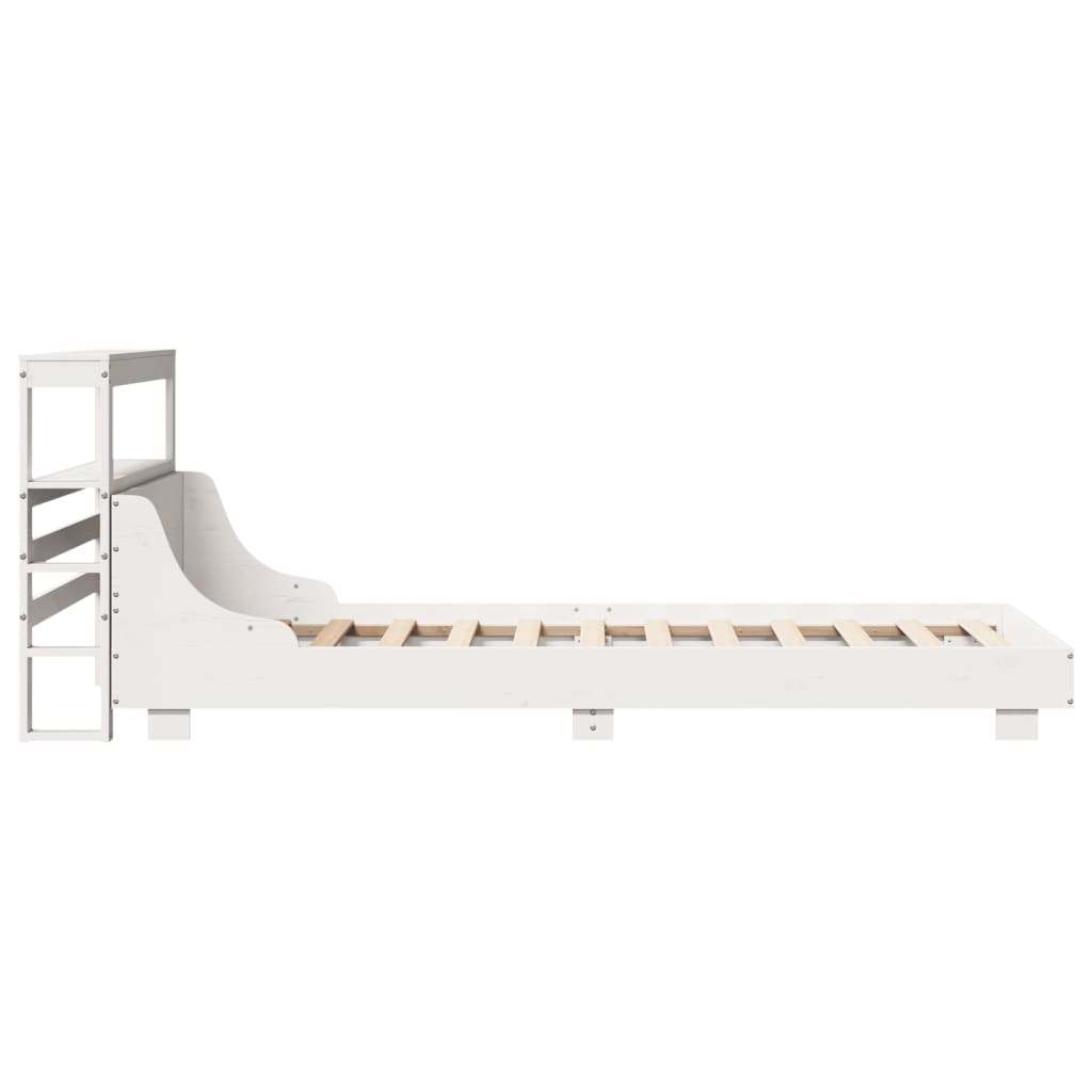 Sengeramme uten madrass hvit 75x190 cm heltre furu