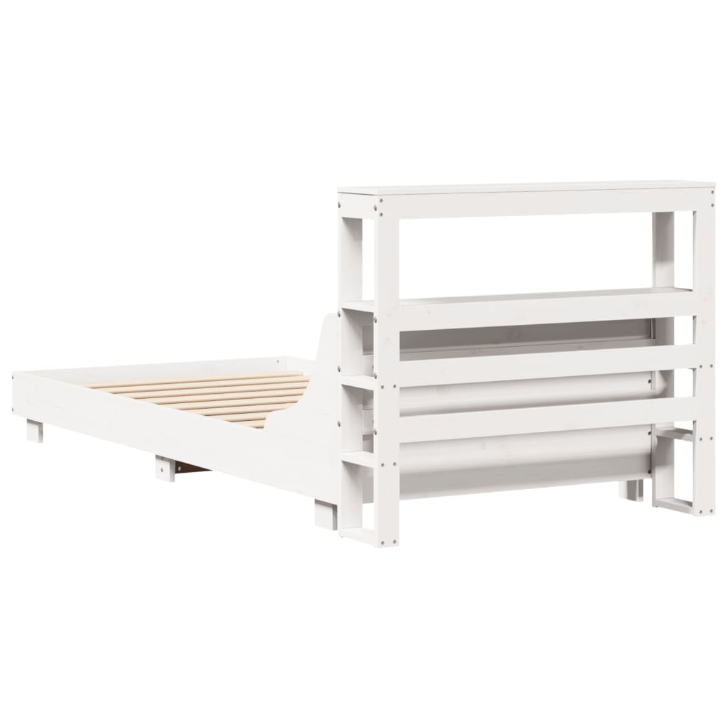 Sengeramme uten madrass hvit 75x190 cm heltre furu
