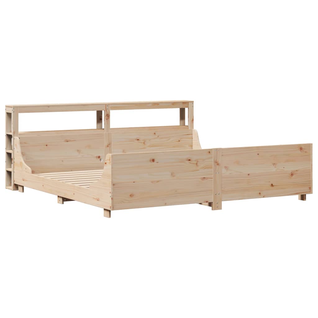 Sengeramme med madrass 200x200 cm heltre furu
