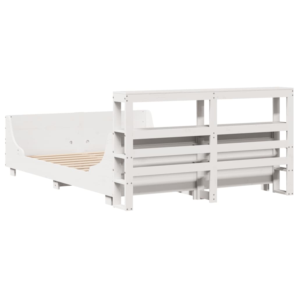 Sengeramme uten madrass hvit 120x200 cm heltre furu