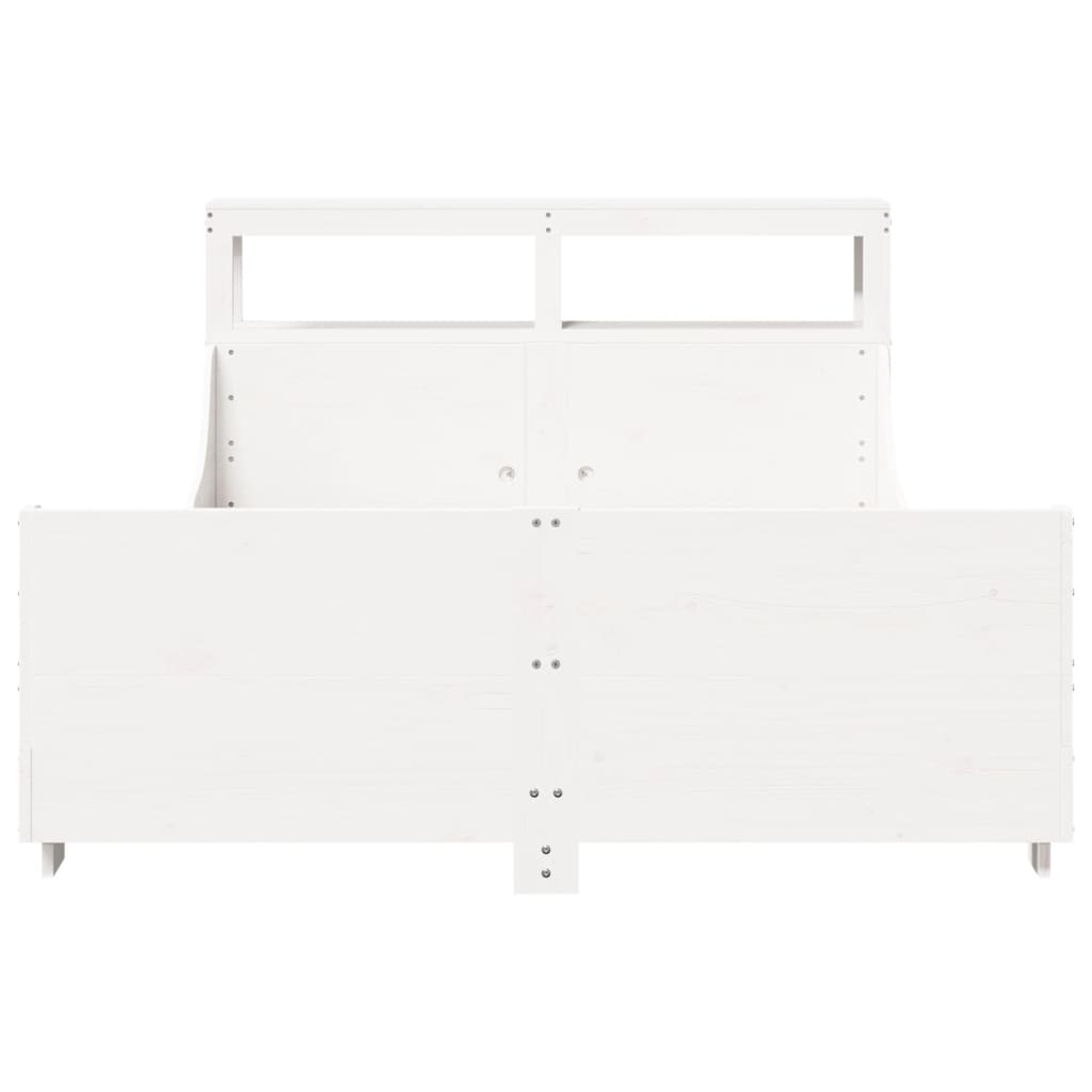 Sengeramme uten madrass hvit 140x190 cm heltre furu
