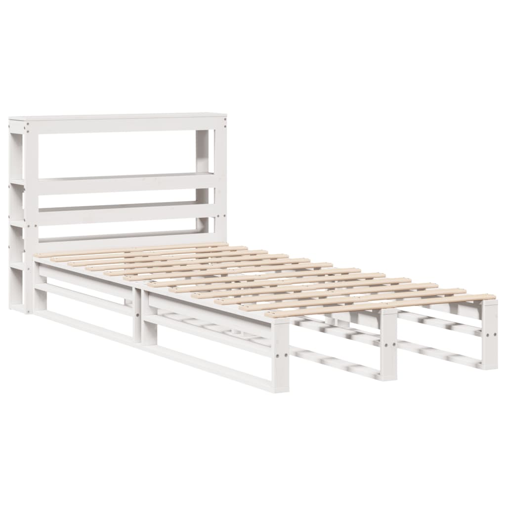 Sengeramme uten madrass hvit 90x200 cm heltre furu