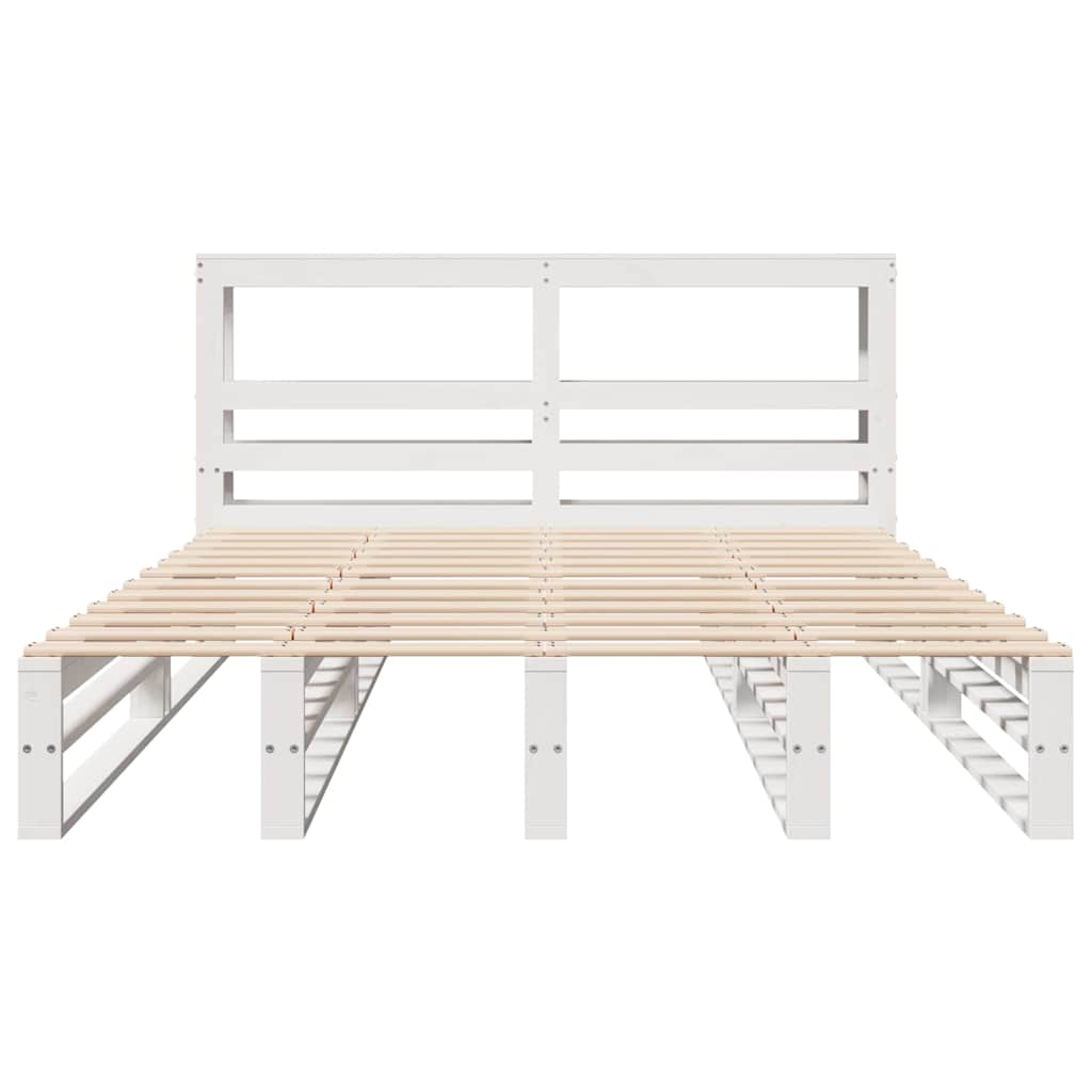 Sengeramme uten madrass hvit 120x200 cm heltre furu