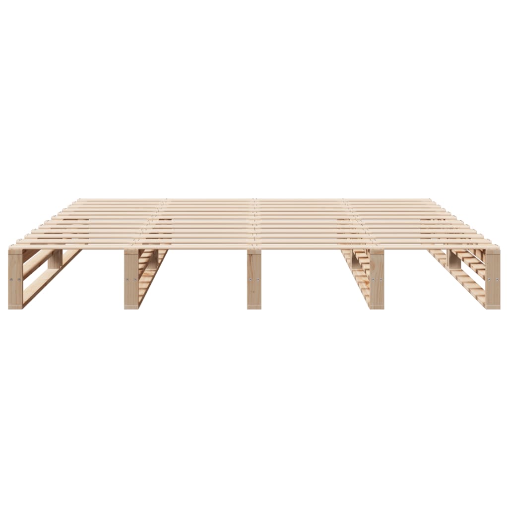 Sengeramme med madrass 200x200 cm heltre furu