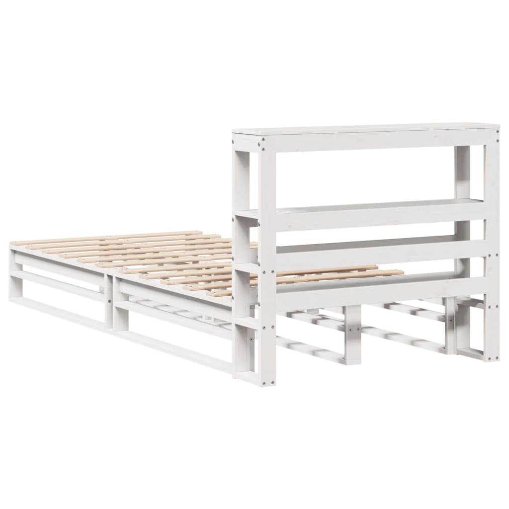 Sengeramme uten madrass hvit 90x190 cm heltre furu