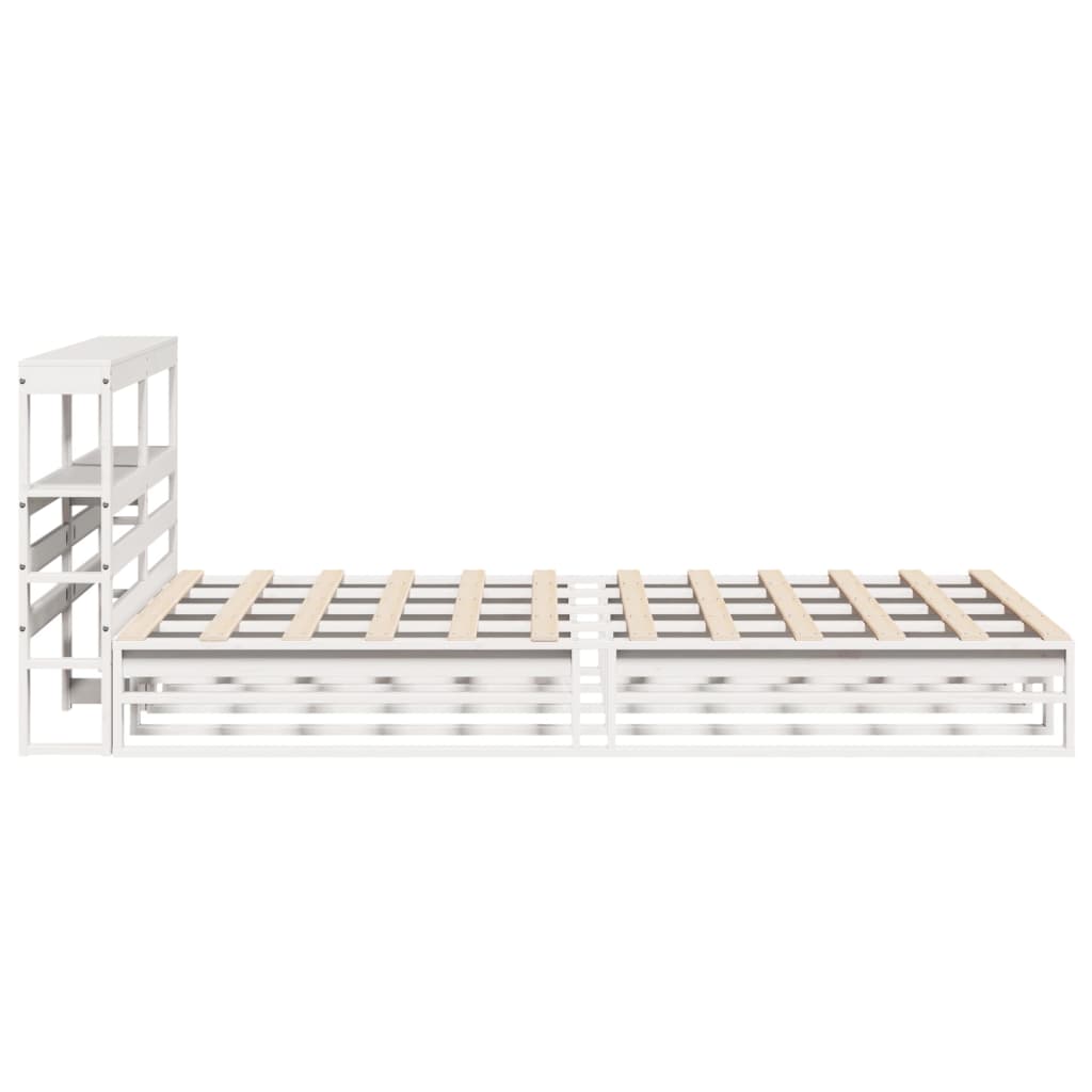 Sengeramme uten madrass hvit 120x190 cm heltre furu