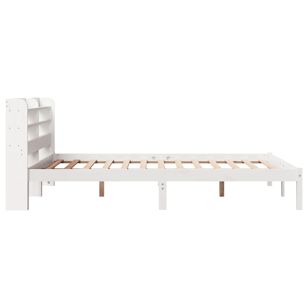Sengeramme uten madrass hvit 135x190 cm heltre furu