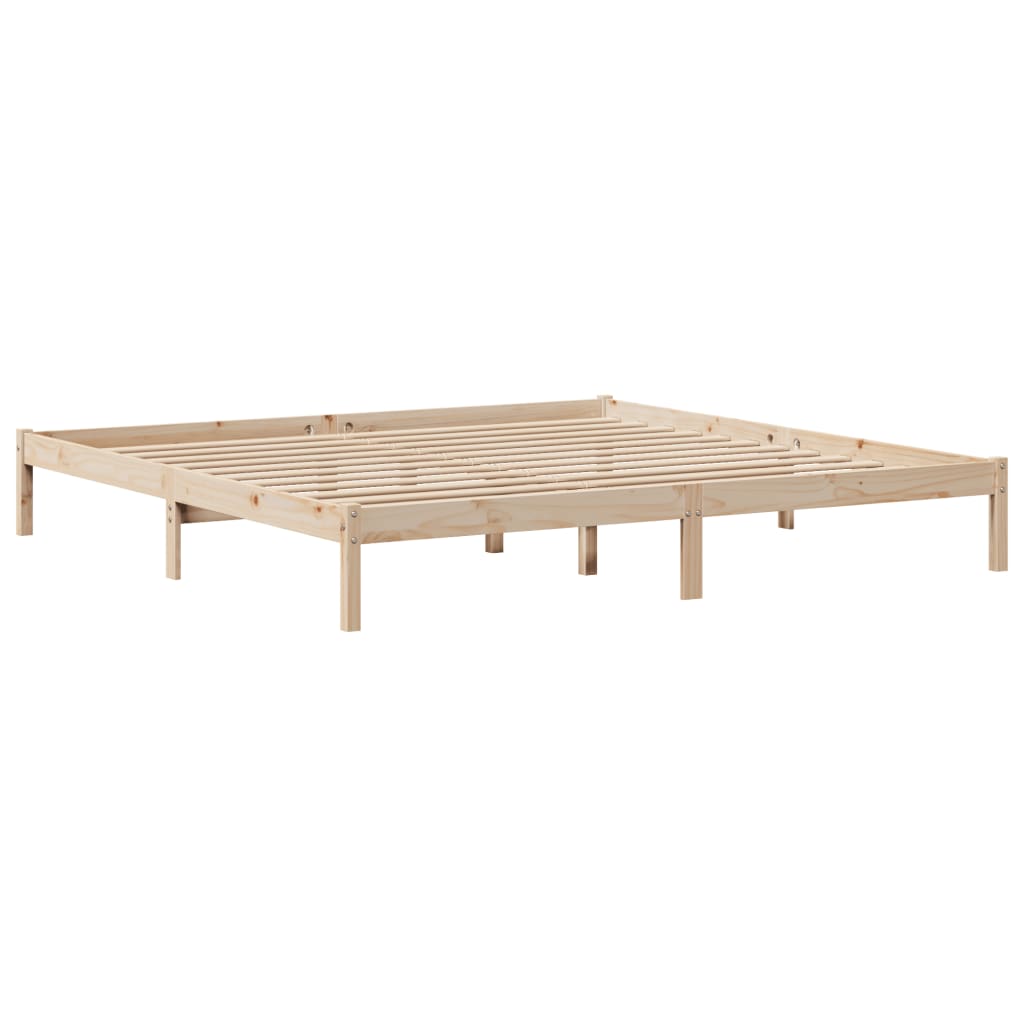 Sengeramme med madrass 200x200 cm heltre furu