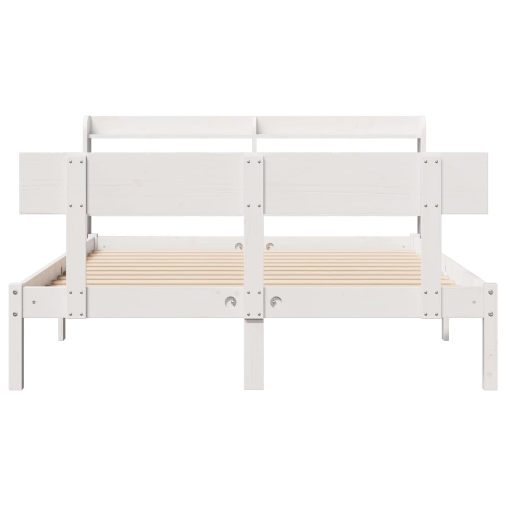 Sengeramme uten madrass hvit 135x190 cm heltre furu
