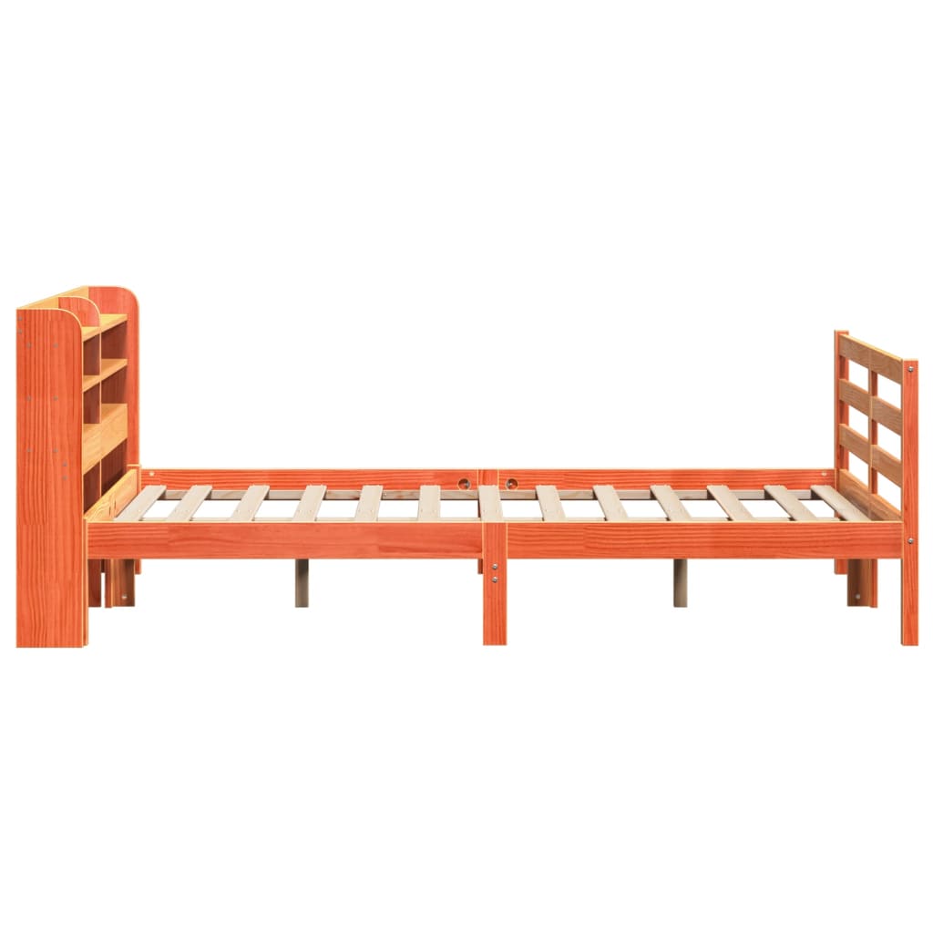 Sengeramme uten madrass brun 150x200 cm heltre furu