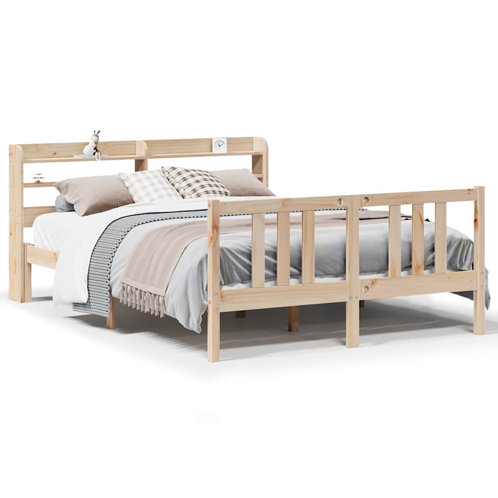 Sengeramme med hodegavl 135x190 cm heltre furu