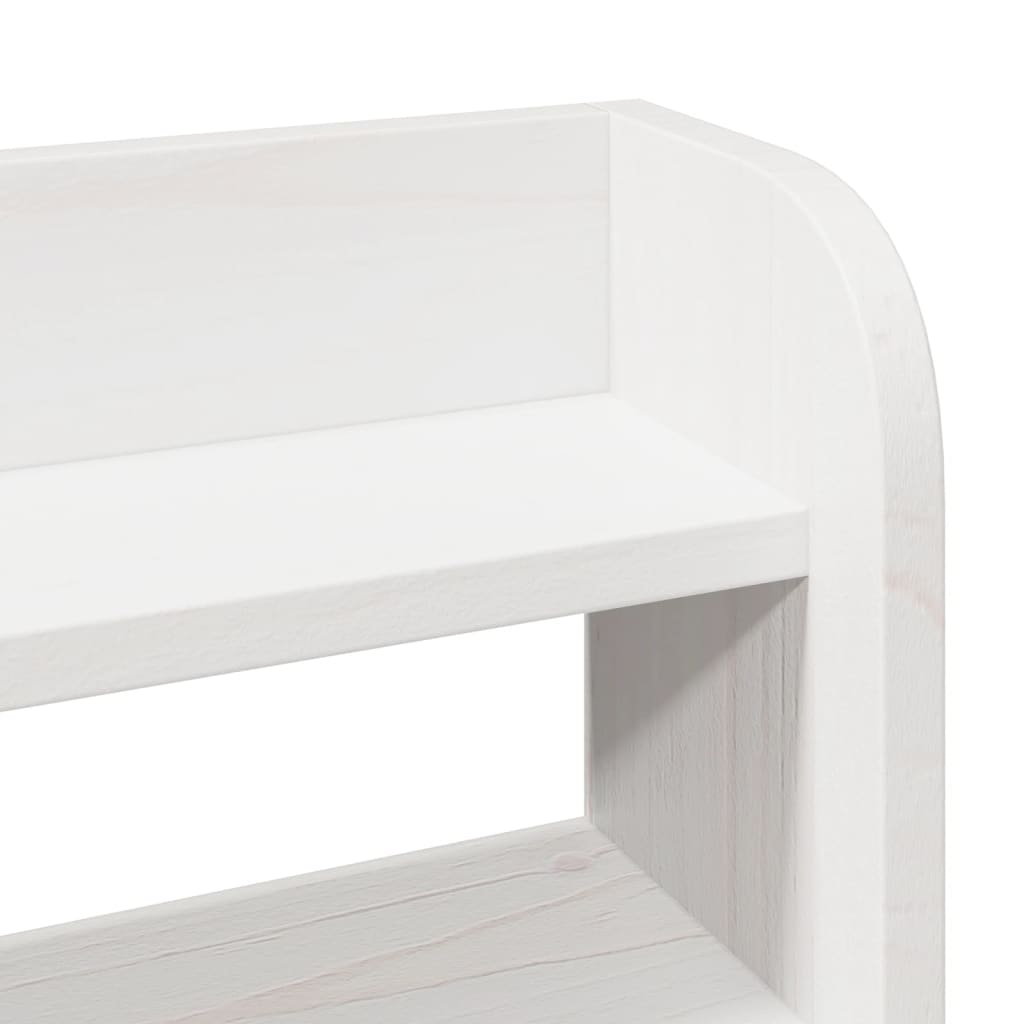 Sengeramme med hodegavl hvit 140x190 cm heltre furu vidaXL