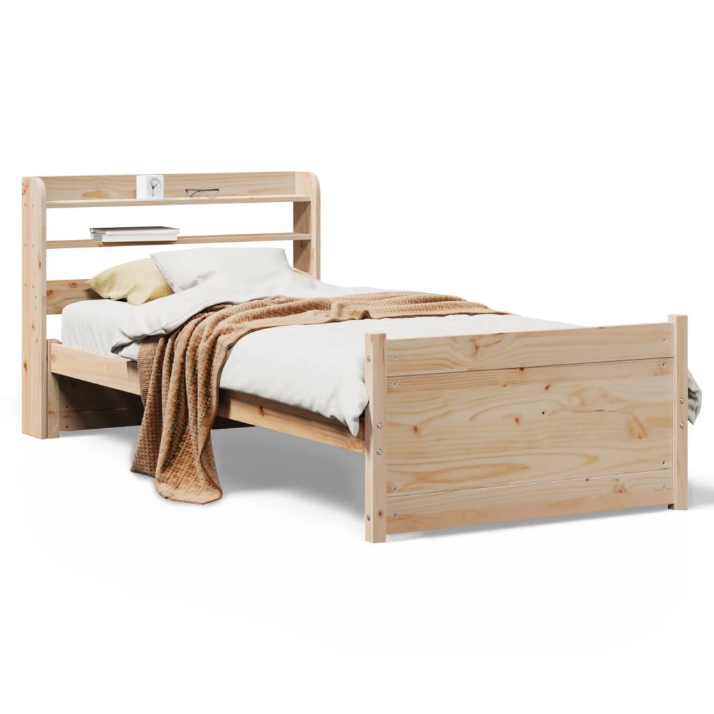Sengeramme med hodegavl 90x200 cm heltre furu