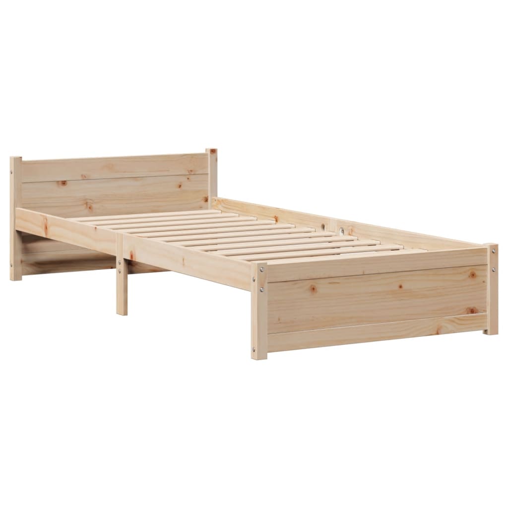 Sengeramme med hodegavl 90x200 cm heltre furu