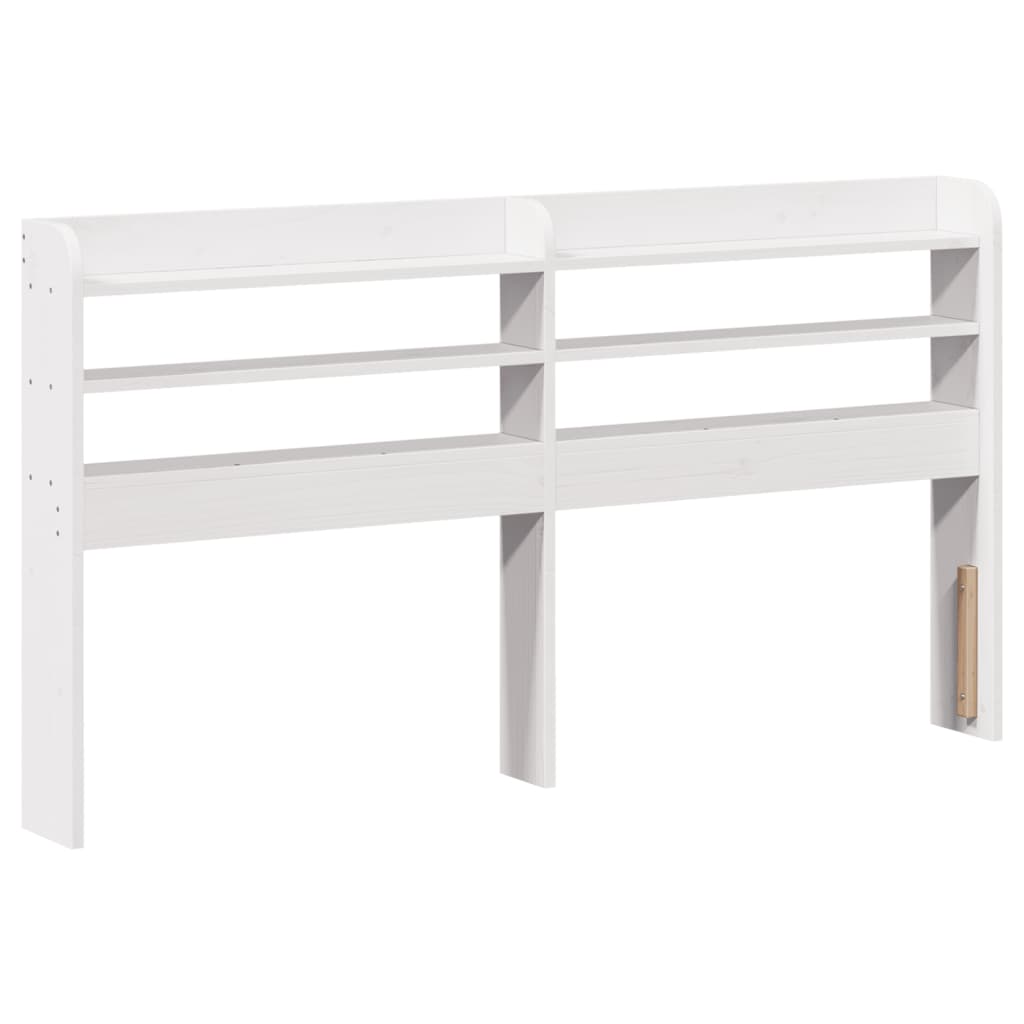 Sengeramme med hodegavl hvit 120x200 cm heltre furu vidaXL