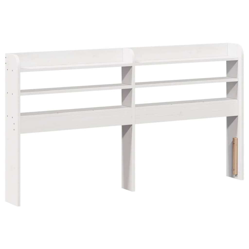 Sengeramme med hodegavl hvit 140x200 cm heltre furu