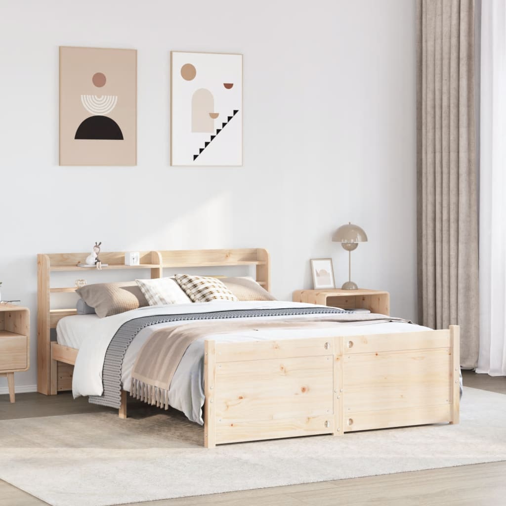 Sengeramme med hodegavl 150x200 cm heltre furu