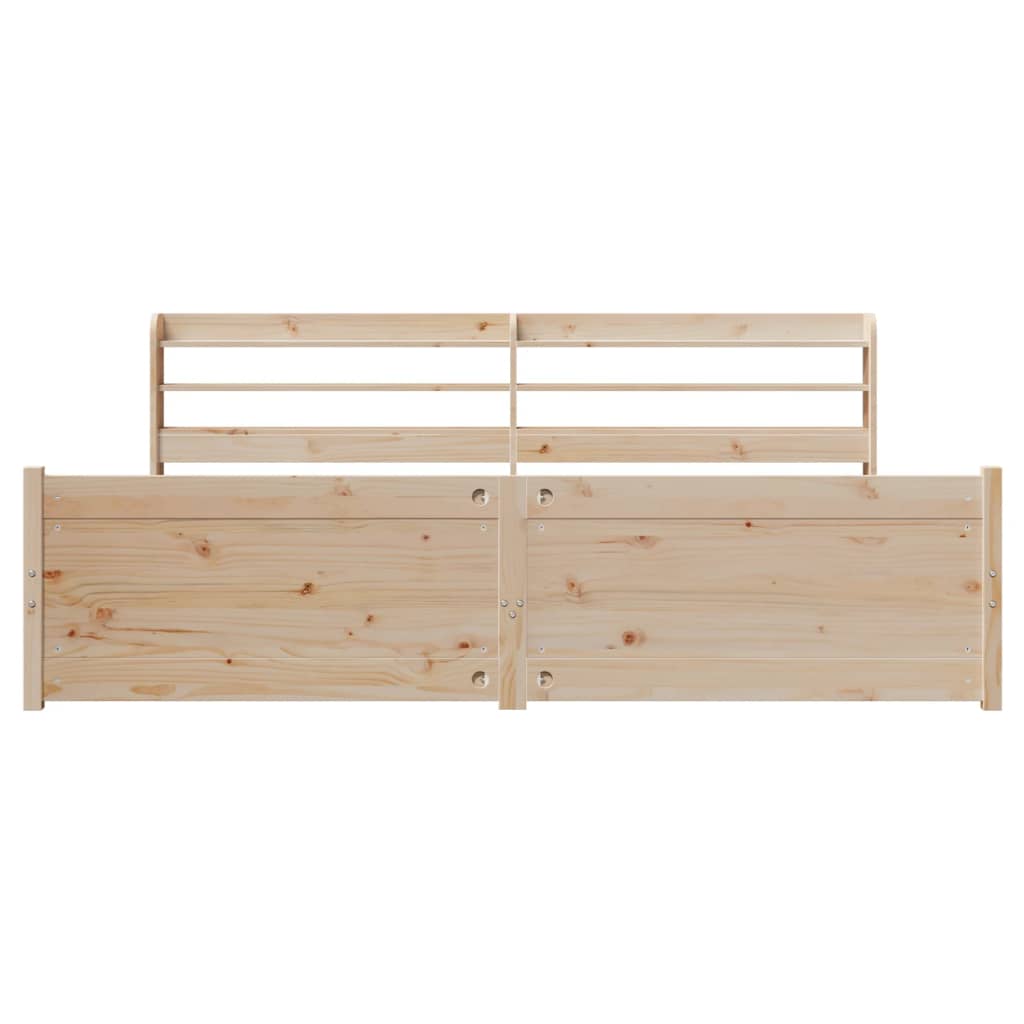 Sengeramme med hodegavl 200x200 cm heltre furu