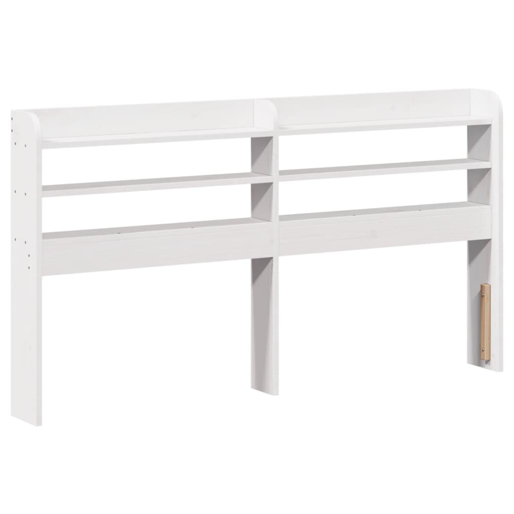 Sengeramme med hodegavl hvit 140x200 cm heltre furu