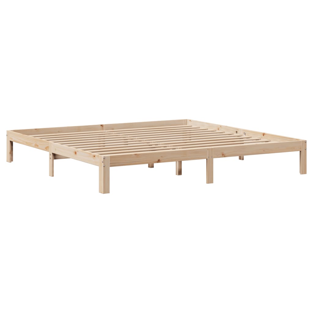 Sengeramme med hodegavl 200x200 cm heltre furu
