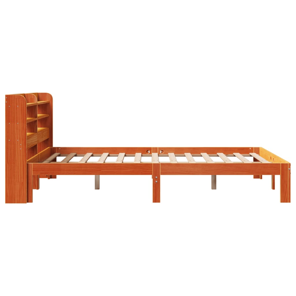 Sengeramme uten madrass brun 135x190 cm heltre furu