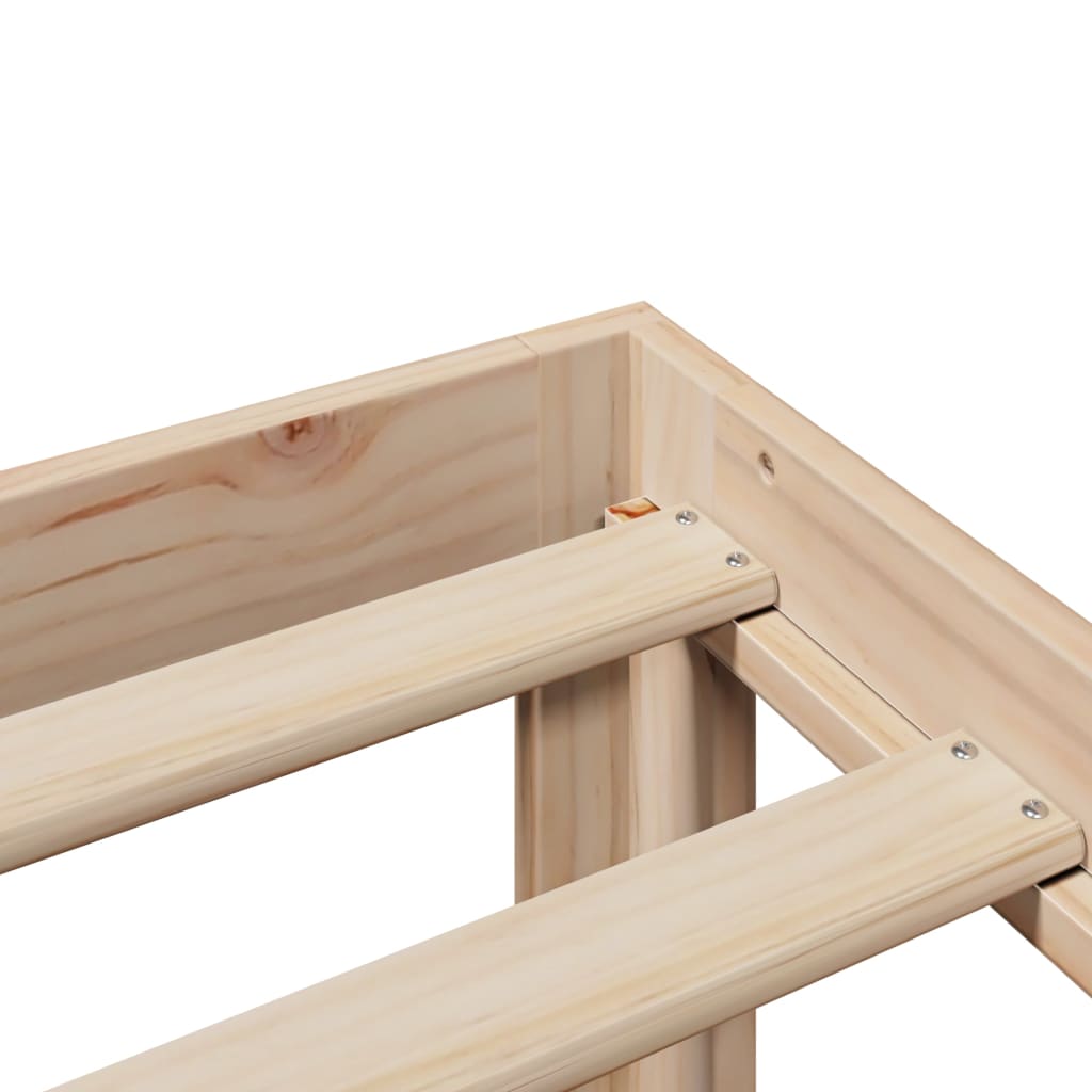 Sengeramme med hodegavl 200x200 cm heltre furu
