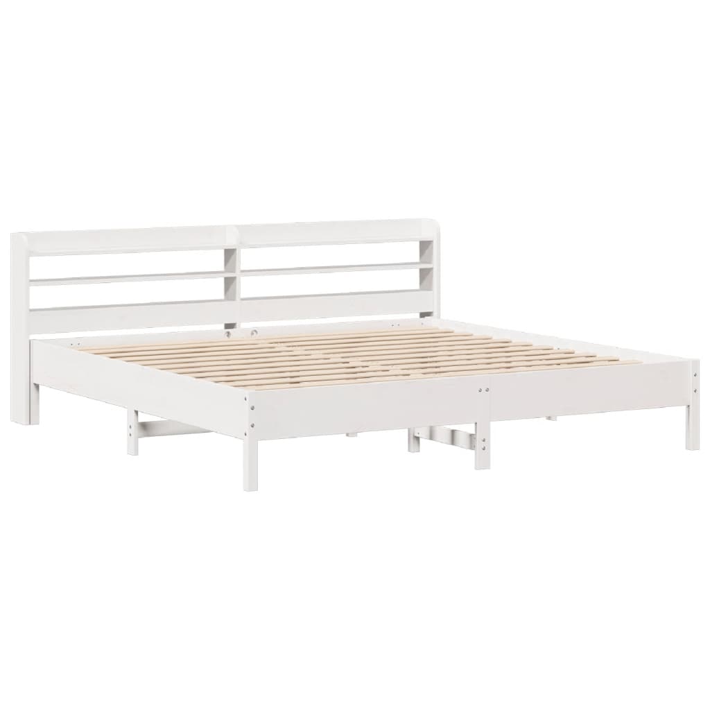 Sengeramme uten madrass hvit 180x200 cm heltre furu