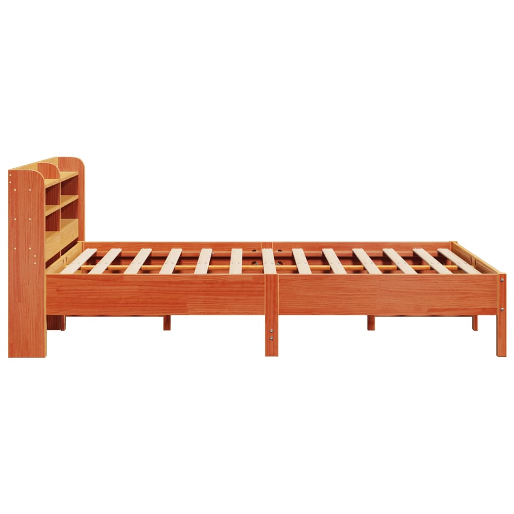 Sengeramme uten madrass voksbrun 160x200 cm heltre furu