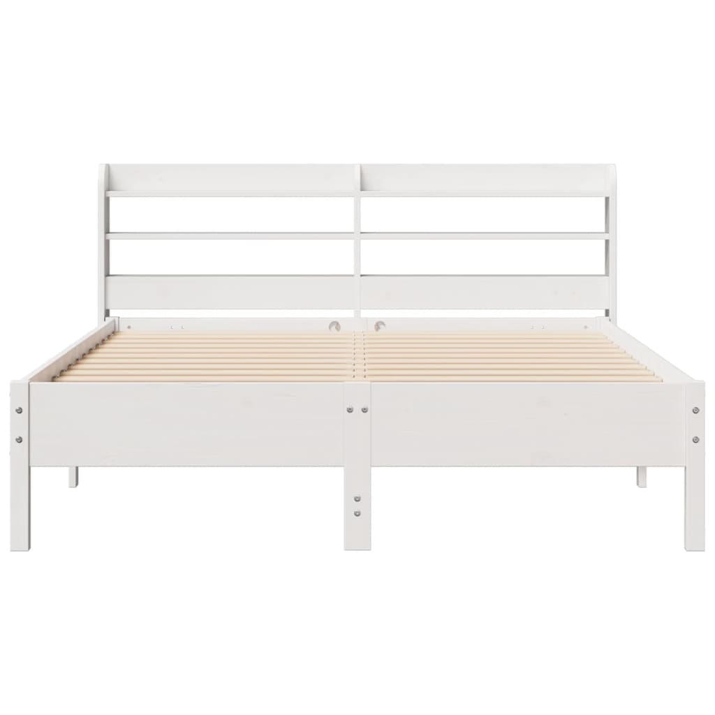 Sengeramme uten madrass hvit 140x200 cm heltre furu
