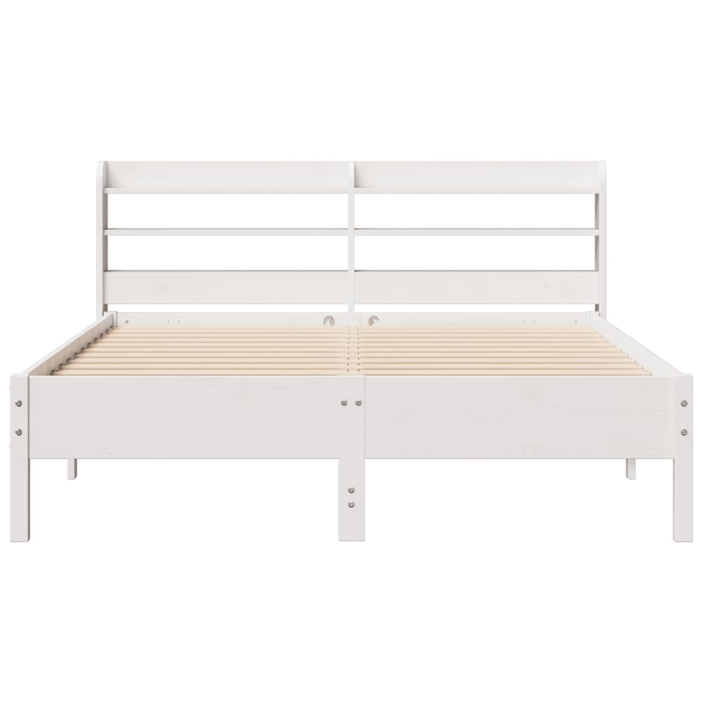Sengeramme uten madrass hvit 135x190 cm heltre furu
