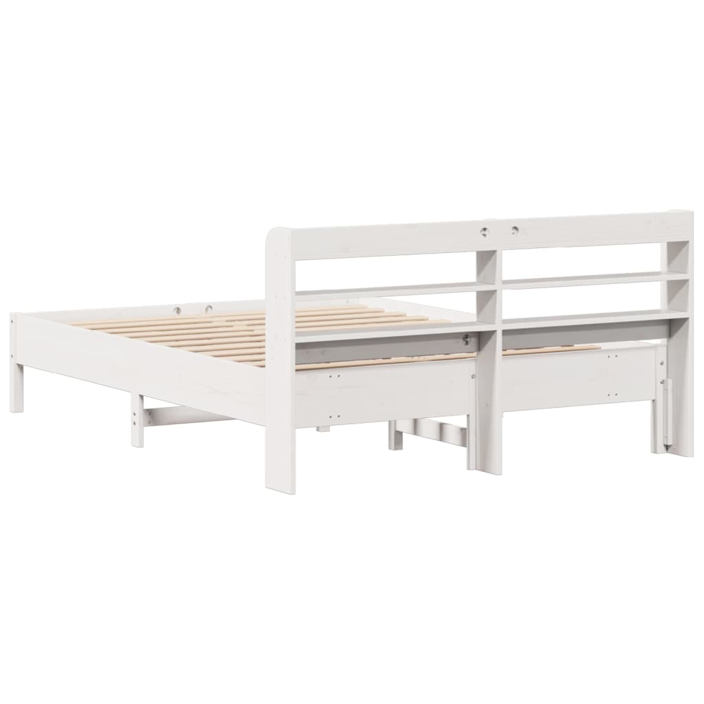 Sengeramme uten madrass hvit 135x190 cm heltre furu