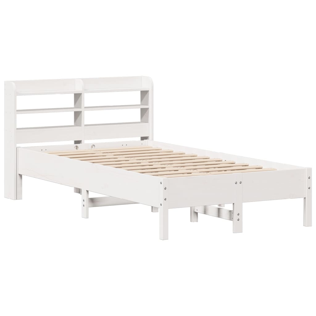 Sengeramme uten madrass hvit 120x190 cm heltre furu